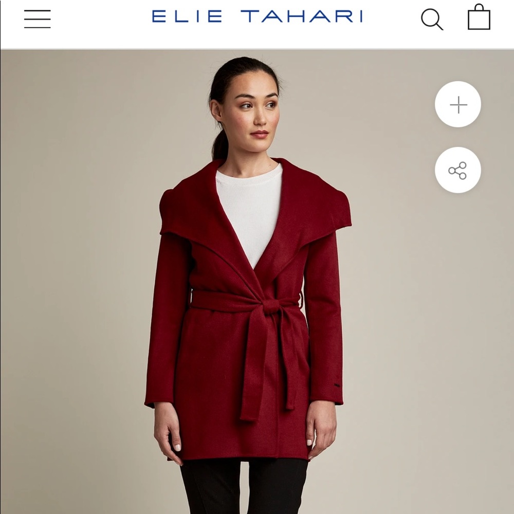 TAHARI DOUBLE FACE WOOL COAT